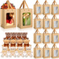 Shappy 12 Pack Cute Bear Gift Bulk Bear Animals Set With Paper Bags 12 Inch Soft Party Favors For Birthday Thanksgiving Christmas Valentines(Kraft)