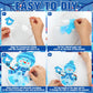 DoubleFill 48 Sets Winter Snowman Suncatchers Crafts Kit Snowman Craft DIY Tissue Paper Suncatchers Craft Kit DIY Ornaments for
