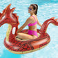 Monsoon Large Red Inflatable Pool Float for Adults - Ride-On Swim Floatie with Handles
