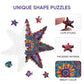 Qiuenisray Starfish Wooden Puzzles 200 Pieces  Ocean Puzzles for mature-themeds  Unique Shape Animal mature-themed Puzzles  Irregular Wooden Best Gift for mature-themeds Family Game (14.3x14.3 in)