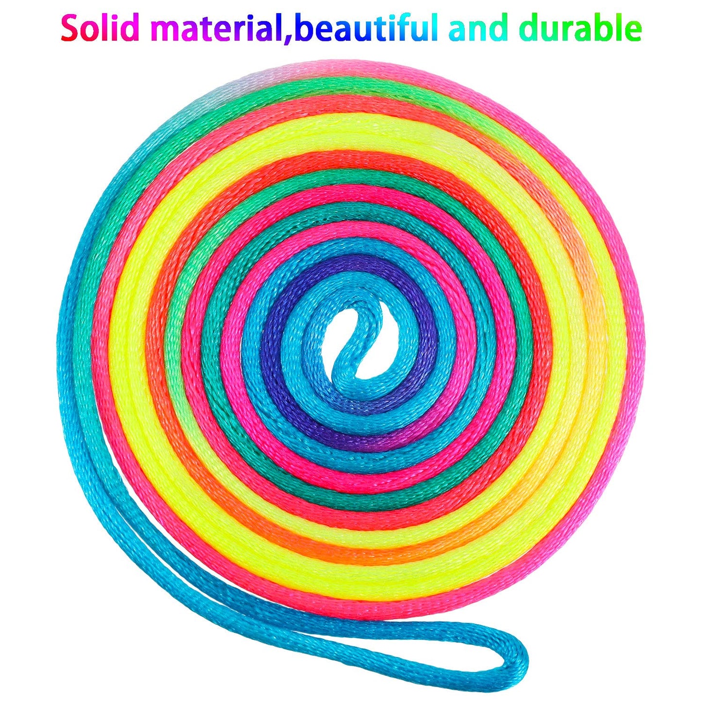 meekoo 6 Pieces Cats Cradle String String Hand Game Finger String Toy Supplies  165 cm Length  Rainbow Color