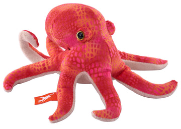 Wild Republic Pocketkins Eco Octopus, Stuffed Animal, 5 Inches, Plush Toy, Made from Recycled Materials, Eco Friendly