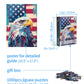 Petrala Jigsaw Puzzles 1000 Pieces For Adults Bald Eagle 1000 Piece Puzzle For Adults Fun American Flag Patriotic Jigsaw Puzzles For Adults Kit With Letters On Back, Fit Together Perfectly