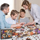 Motiloo 500 Piece Halloween Pet Jigsaw Puzzle Set For Adults - Cute Dogs And Cats Gathered For Carnival Night Group Photo - Perfect Halloween Decor
