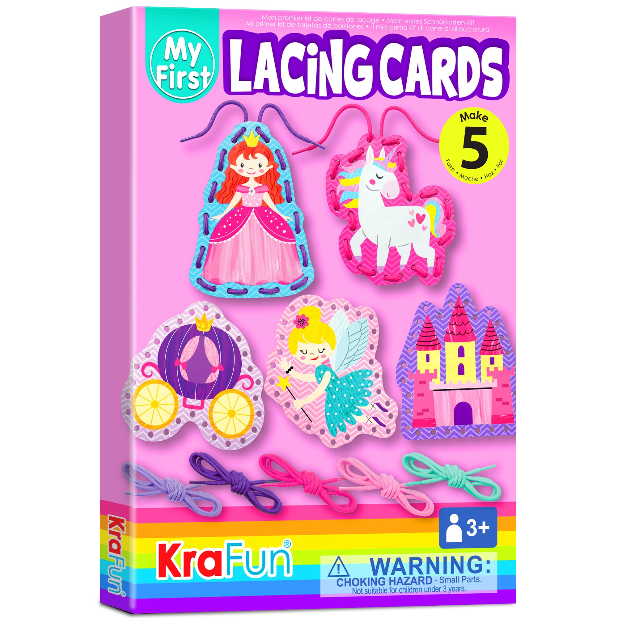 KRAFUN My First Lacing Cards - Princess Edition for Ages 3+ – Toytooth