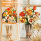 Chanbrick Roses Building Set Flowers Bouquet With Vase Botanical Collection For Adults -868Pcs