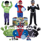 Marvel Spidey Friends Child Halloween Costume Dress-Up Box - Three Sets Of Tops, Gloves, And Plastic Masks (3-4T) Multi