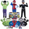 Marvel Spidey Friends Child Halloween Costume Dress-Up Box - Three Sets Of Tops, Gloves, And Plastic Masks (3-4T) Multi