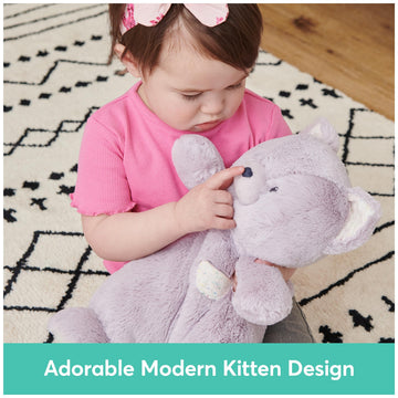Gund Baby Oh So Snuggly Kitten Large Plush Stuffed Animal For Babies And Infants, Lavender, 12.5