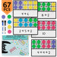 Attractivia 67 Pcs Giant Magnetic Ten Frames Set With Magnetic Counters - Math Manipulatives For Kindergarten, Preschool And 1St