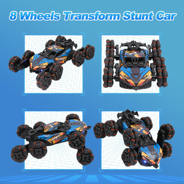 RC Stunt Car for Kids, 8Wd Gesture Sensing Stunt Rc Cars Toys for Boys Age 8-13, 2.4Ghz Hand Remote Control Car with Lights Musi