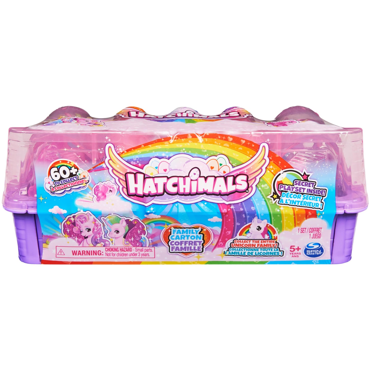 Hatchimals CollEGGtibles  Unicorn Family Carton with Surprise Playset  10 Characters and 2 Accessories  Kids Toys for Girls Ages 5 and up