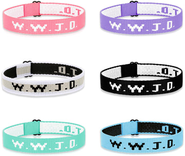 Shakalaka WWJD Bracelets Pack What Would Jesus Do Bracelets 6Pcs