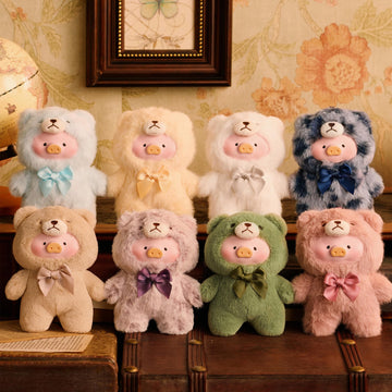 Maidimiao Lulu The Piggy Pig Vintage Bear Blind Box Figures 1Pc Plush Pendant Cute Collectible Toys Kawaii Birthday Gifts
