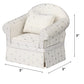 Dollhouse Sofa Armchair Upholstered, Miniature Living Room Furniture Chair, Fabric, Accessories For 6 Inch Dolls, 1/12 Scale