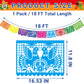 18 Ft Cinco De Mayo Party Decorations, 1 Pack Fiesta Banner With 9 Plastic Papel Picado, Colorful Mexican Theme Party Flag Banne