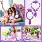 Geetery 20 Pcs Unbreakable Kids Mirror DIY Decorate Your Own Princess Mirror Mermaid Princess Foam Small Crafts for Princess Par