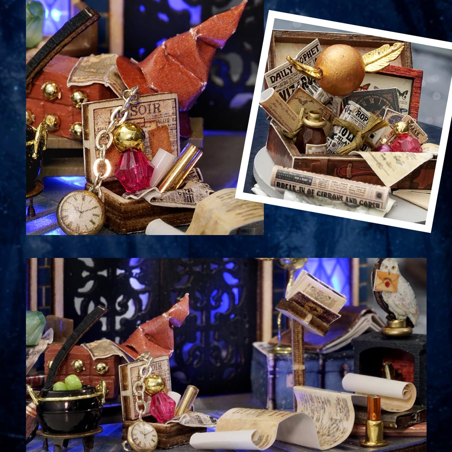 Foyucool DIY Miniature House Kit  Dollhouse Kit with Furnitures  1:24 Mini House Making Kit for for mature-themed to Building  Easter Day/Home Decorations/Gifts for Family and Friends  Magic Gate