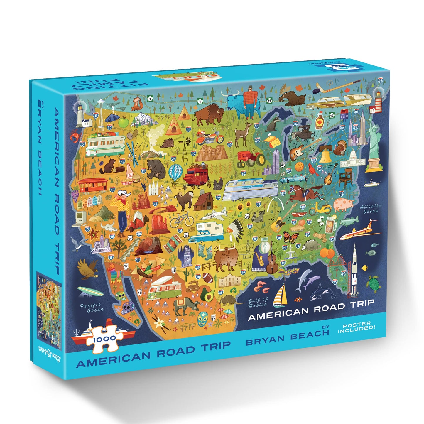 Blue Lobster 1000 Piece Puzzle (American Road Trip)