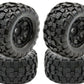 Powerhobby Raptor MX Belted All Terrain Mounted Tires/Wheels 17mm (4) Fits Traxxas Maxx E-Revo Arrma Kraton Outcast