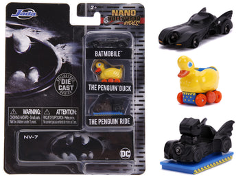 Jada Toys Nano Hollywood Rides Batman Returns Batmobile 3 Pk, Black