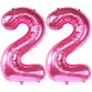Katchon, 22 Balloon Number Hot Pink - 40 Inch | 22 Number Balloons | Pink 22 Balloons For 22 Birthday Decorations For Men | Number 22 Balloons | 22 Balloons For 22 Birthday Decorations For Women