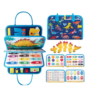 Busy Board for Toddler 1 2 3 4 Year Montessori Busy Book Sensory Learning Toys for Boys Girls Preschool Toys Birthday Idea Gift 
