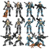 HAPTIME Army Men Action Figures with   Toy Soldiers for Boys  Plastic Army Toys for Boys 6-8  Birthday Gift for Military Collectors (6Pcs Blue + 6Pcs Gray)