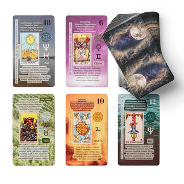 Witchy Cauldron Learning Tarot Cards - Medium Multicolor Paper Deck with Meanings for Beginners