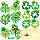 Tinlade 24 Pcs St Patricks Day Crafts Kit Lucky Shamrock Suncatcher Craft Irish Day Window DIY Tissue Paper Suncatcher Decoratio