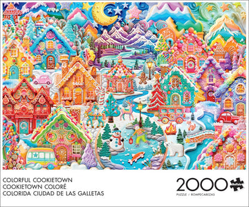 Buffalo Games - Whirly Twirly Studio - Colorful Cookietown - 2000 Piece Jigsaw Puzzle For Adults -Challenging Puzzle Perfect For