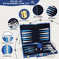 Froggod 15 inch Backgn Sets for mature-themeds - Classic Board Game for mature-themeds - Portable Travel Backgn Set for 2 Players - Perfect mature-themed Board Games for Gifts & Family Fun(Vivid Blue)