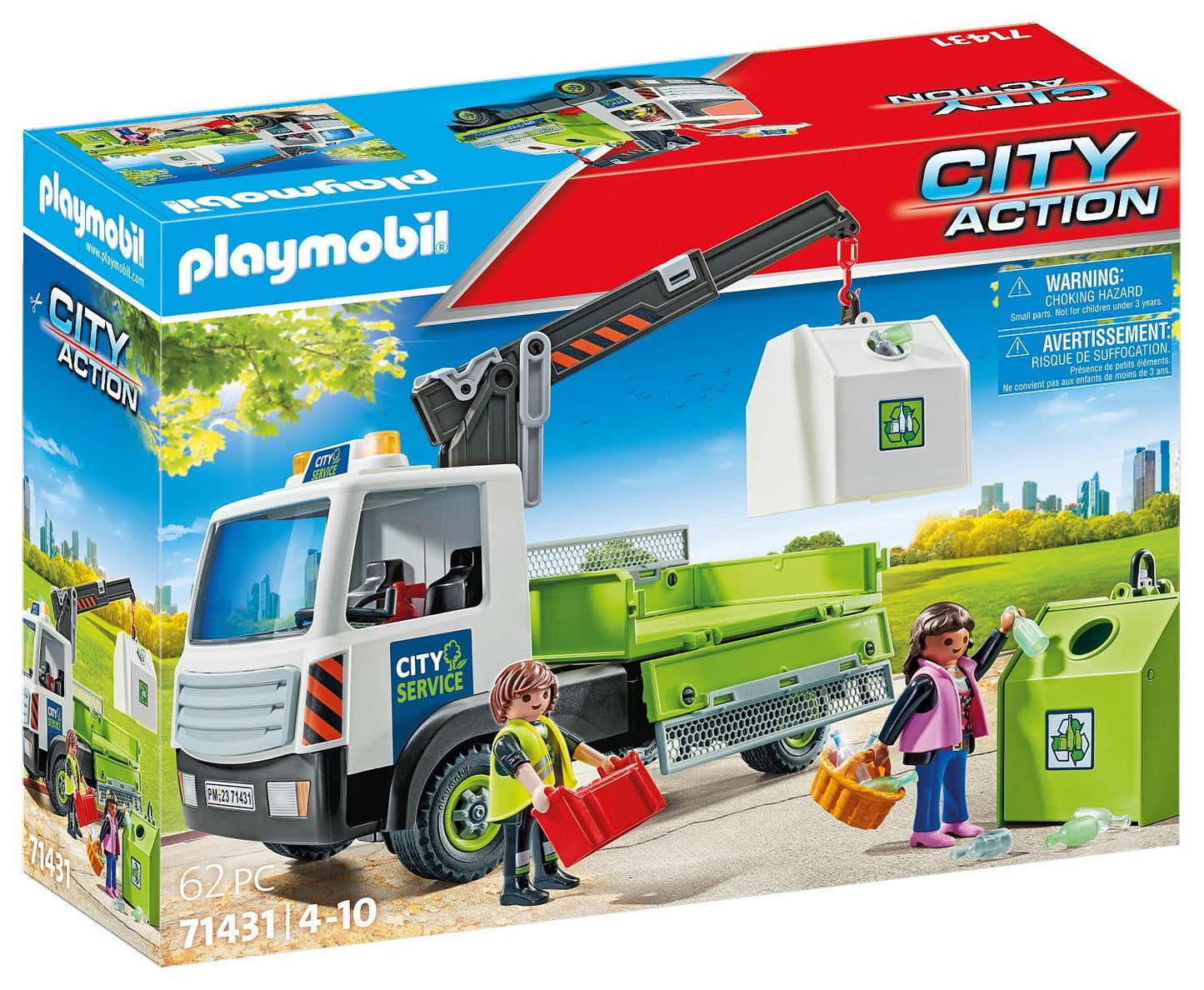 Playmobil City Action Truck Transport Bin, Piccolo Size, Multicoloured, Model 71431, Plastic Construction