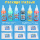 wookidel Magic Water Gel Elf Powder Refill, Aqua Fairy Water Gel Kit Refill with 6PCS Elf Powder and 6 PCS Magic Gels, Aqua Jell