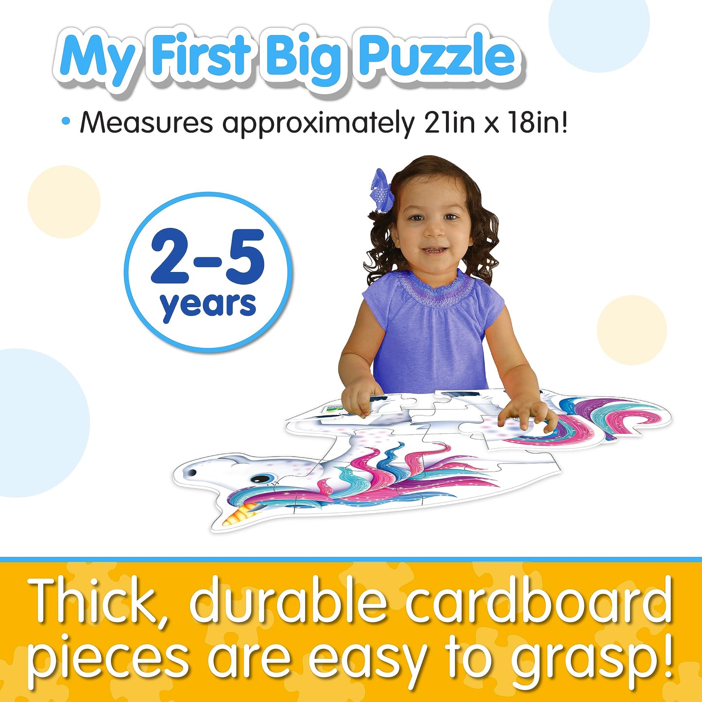 The Learning Journey - My First Big Floor Puzzle - Unicorn - Unicorn Puzzle For Kids - Toddler Games & Gifts For Boys & Girls Ages 2 Years And Up - Award Winning Games And Puzzles