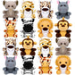 Elcoho 16 Pieces Safari Mini Stuffed Jungle Animal Set Small Stuffed Forest Animal 3.75 Inch Animal Keychain Plush Toys For Animal Themed Parties Kids Birthday(Sitting)