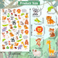 Julbear 300 Pieces Animals Foam Stickers Bulk Self-Adhesive Cartoon Forest Animals Reward Stickers For Arts Crafts Animals Fores