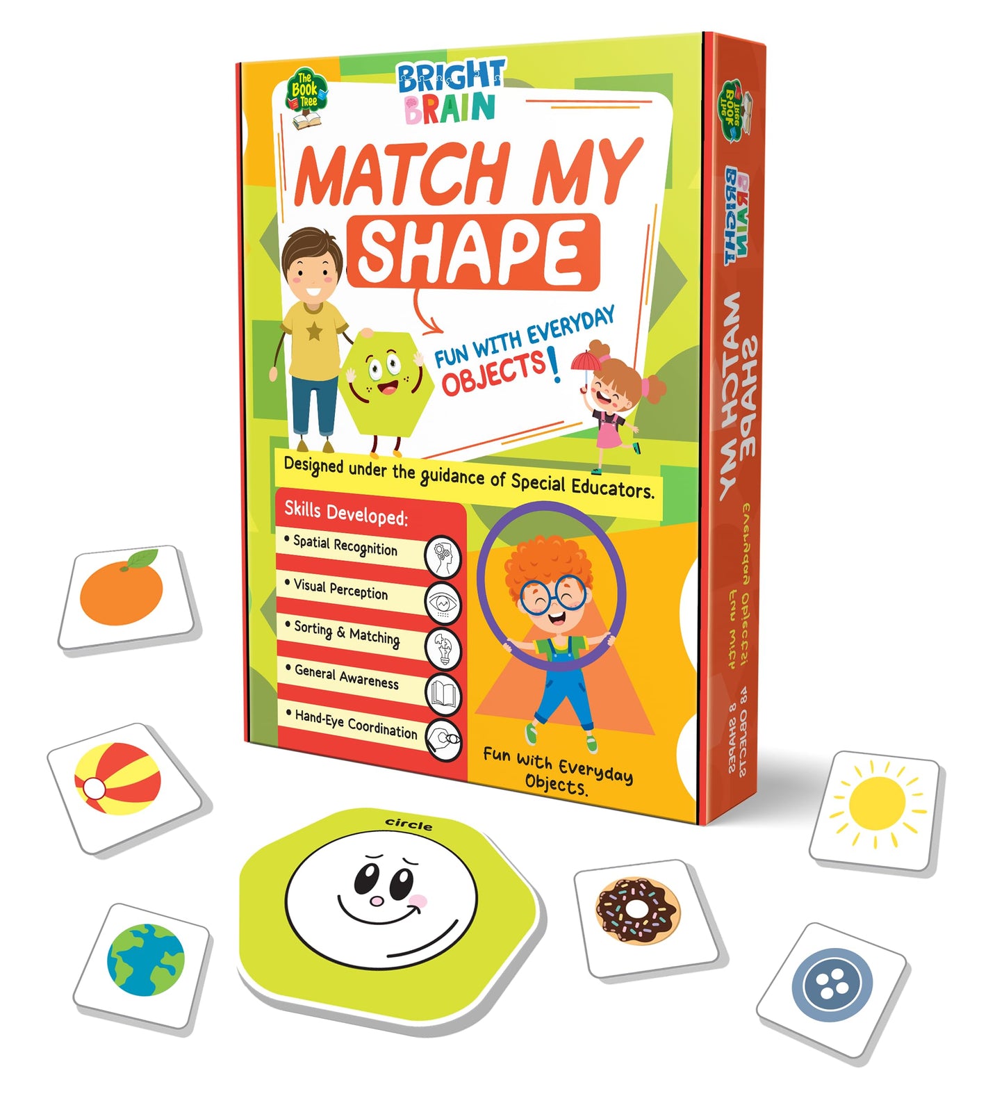 Bright Brain Match My Shape | Shape Recognition & Sorting Matching Game For Kids Ages 3+ | Everyday Objects Learning Toy | Birth