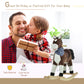 Qaba Kids Plush Ride-On Rocking Horse Toy Cowboy Rocker With Fun Realistic Sounds For Child 3-6 Years Old, Brown