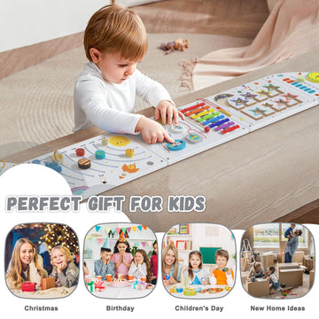 Nigwet Rocket Activity Wall Busy Board Panels - Sensory Wall Panel For Kids, Montessori Toddler Wall Activity Board, Wall Toys F