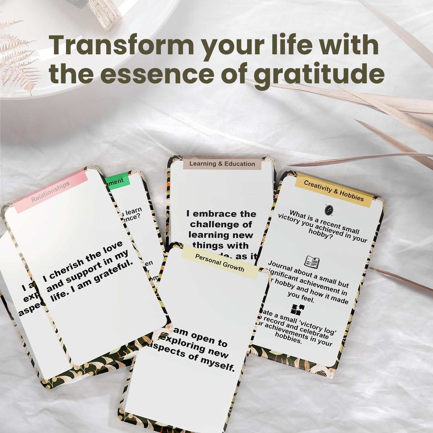 Beyond Grateful: 80 Psychologist-Designed Gratitude Cards, Journaling Prompts And Activities. Use Them To Transform Daily Life With Positive Affirmations And Mindfulness Prompts.