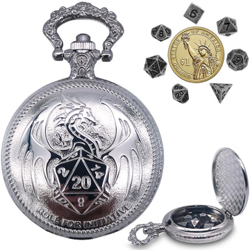 DND Mini Dice Set, Small Metal Polyhedral Dice for Dungeons and Dragons/D&D Gifts, Tiny Mini Role Playing Dice Set with Pocket W
