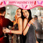 AXBMM 60PCs Valentine Bracelets Rubber Bulk Valentine's Day Heart Silicone Wristband Valentines Day Accessories for Valentines D