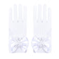 Flower Girls Dress White Tea Party Gloves Princess Dress Size 6
