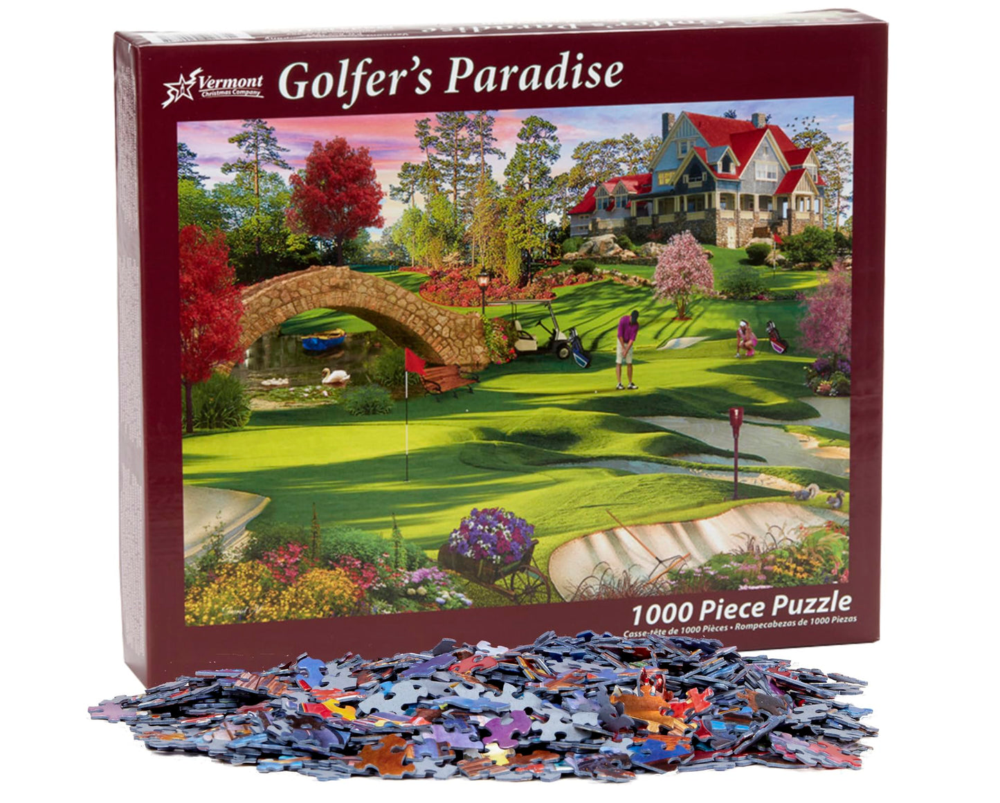 Vermont Christmas Company 1000 Piece Golfer's Paradise Jigsaw Puzzle - Cardboard, VC1064