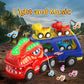 newcrave Toddlers Cars Toys for 1 2 3 4 Years Old Boys, 5 in 1 Dinosaur Car Toys for Kids 2-4, Easter Birthday Gifts for Toddler