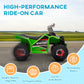 Aosom Kids Atv Quad Car, 6V Four-Wheeler Ride On Toy For Kids With Forward Backward Function, Wear-Resistant Wheels For Toddlers Ages 18-36 Months, Green