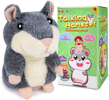 Ayeboovi Toddler Toy Talking Hamster Repeats What You Say Baby Toys Gifts For Kids Fun Toys Retro Toys Plush Hamster Talking Toy For 3 4 5 Years Old Boys Girls