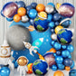 Katchon, Globe Balloons And Galaxy Balloons - 22 Inch, Pack Of 6 | Earth Balloons For Earth Day Decorations | World Balloons, Planet Balloons For Travel Themed Party Decorations | Earth Day Balloons