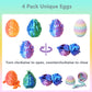 UXBSTM Officially Licensed 4 Pack 3D Printed Dragon Set with Unique Eggs  Mini Mystery Crystal Dragon Easter Egg Fillers Toys  Surprise Gift 3D Printed Animals Fidget Toys  Christmas Toy 2025